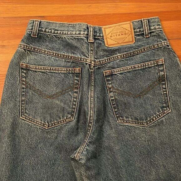 Gitano VTG 90s High Waisted Tapered Denim Mom Blue Jeans Womens Size 14 Short - Picture 13 of 13